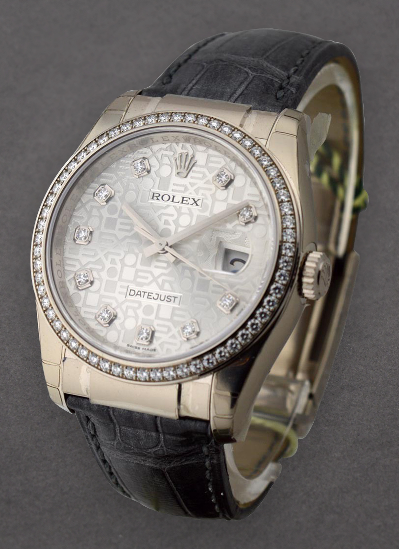 Pre-Owned Rolex Datejust 36mm White Gold with Diamond Bezel