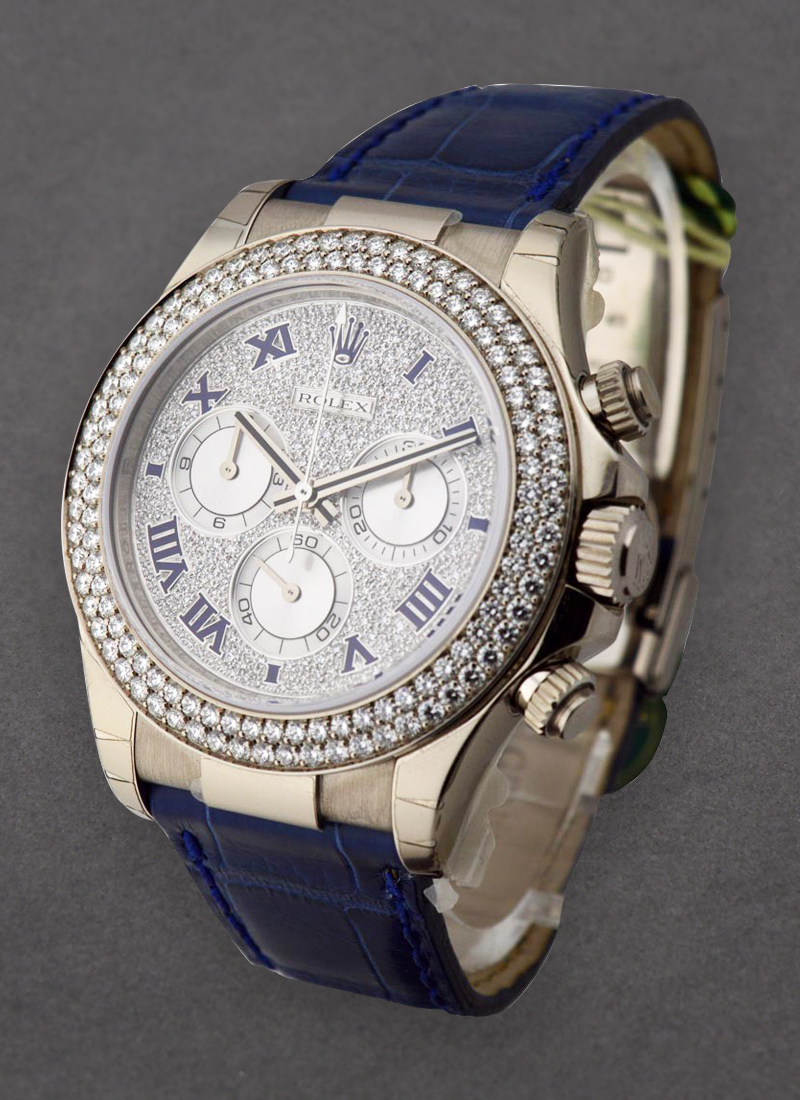 Rolex Unworn Daytona in White Gold with 2-Row Diamond Bezel