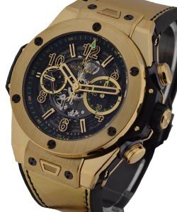 Big Bang Unico in Yellow Gold - Limited Edition on Gold Calfskin Leather Strap with Skeleton Dial - Limited to 100pcs