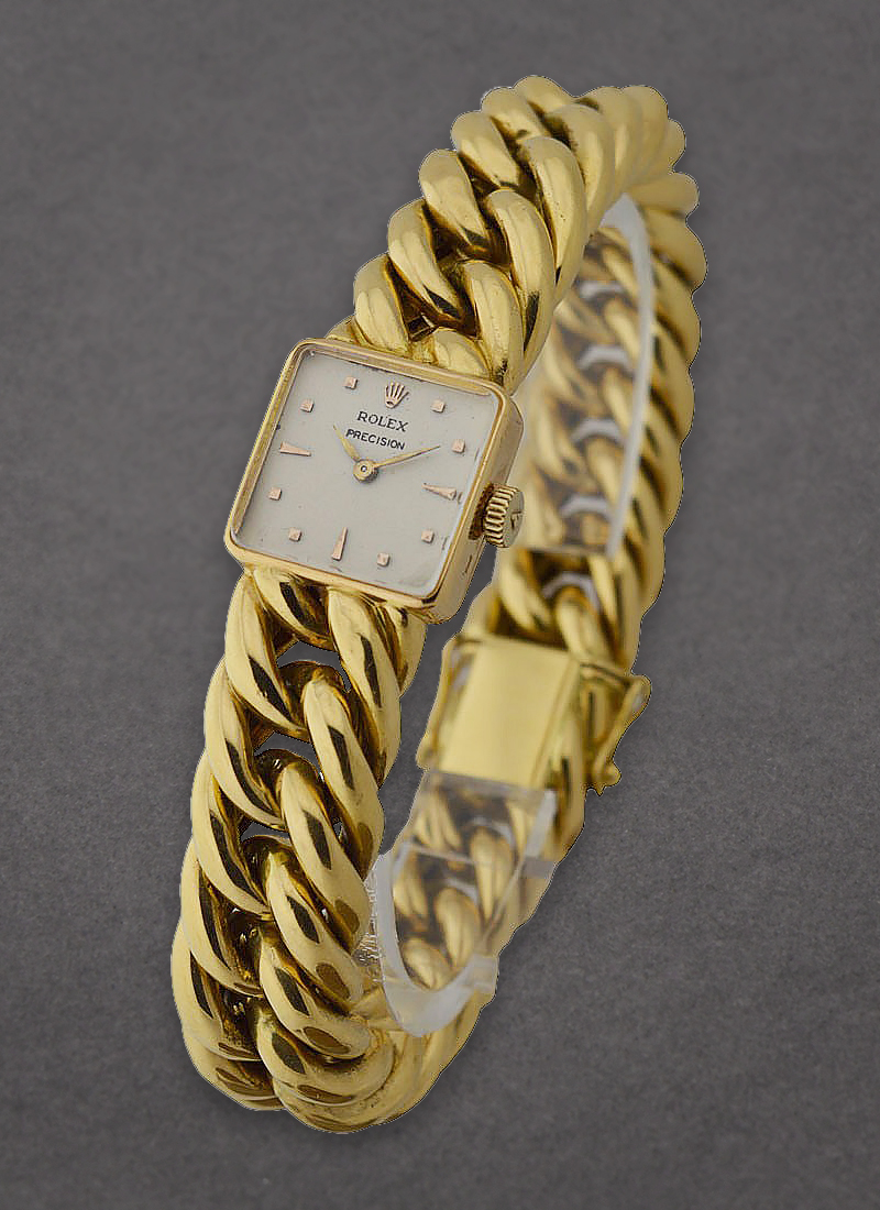 Pre-Owned Rolex Vintage Rolex Precision Tonneau in Yellow Gold Circa 1920's