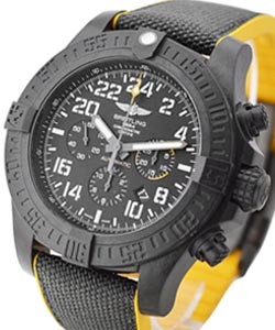 Avenger Hurricane Chronograph in Black PVD on Anthracite Yellow Military Rubber strap with Black Dial