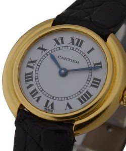 Colisee Yellow Gold Ladys Watch on Strap with White Dial - Mechanical Movement