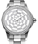 Admiral's Cup Legend Lady in Steel with Diamond Bezel on Steel Bracelet with Silver Diamond Dial