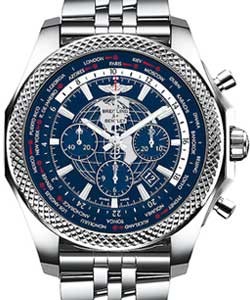 Bentley B05 Unitime GMT Chronograph in Steel on Bracelet with Royal Ebony Dial - BLUE