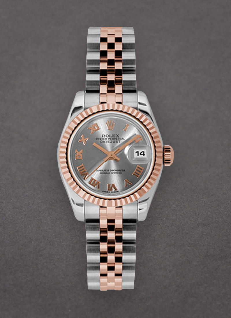 Rolex Unworn Ladies Datejust 26mm in Steel with Rose Gold Fluted Bezel