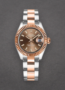 Rolex Unworn 279171CHOIO Datejust 28mm in Steel with Rose Gold Fluted Bezel 279171CHOIO