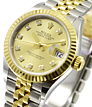 2-Tone Datejust Ladies 28mm on Jubilee Bracelet with Champagne Diamond Dial