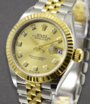 2-Tone Datejust Ladies 28mm on Jubilee Bracelet with Champagne Diamond Dial