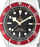 Heritage Black Bay  41mm Automatic in Steel with Red Bezel On Steel Bracelet with Black Dial 