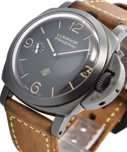 PAM 617 - 1950 3 Days in DLC Coated Titanium on Brown Calfskin Leather Strap with Black Dial - Limited Edition of 300pcs