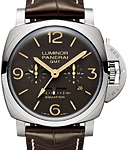 PAM 656 - Luminor 1950 Equation of Time 8 Days in Titanium on Brown Leather Strap with Brown Dial