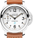 PAM 660 - Luminor Marina Logo Acciaio in Steel on Brown Calfskin Leather Strap with White Dial