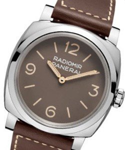 PAM 662 - Radiomir 1940 3 Days Egiziano in Steel On Brown Leather Strap with Brown Dial