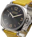 PAM 676 - Luminor Due 3 Days in Steel on Alligator Leather Strap with Black Dial