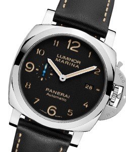 PAM 1359 - Luminor 1950 3 Days GMT in Steel On Black Calfskin Leather Strap with Black Dial