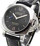 PAM 1392 - Luminor 1950 3 Days in Steel On Black Crocodile Strap with Black Dial