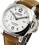 PAM 1499 - Marina 1950 - 3 Days Automatic in Steel On Brown Calfskin Leather Strap with White Dial