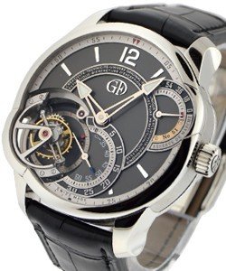 Tourbillon 24 Seconds Incline White Gold on Black Leather Strap with Anthracite Dial