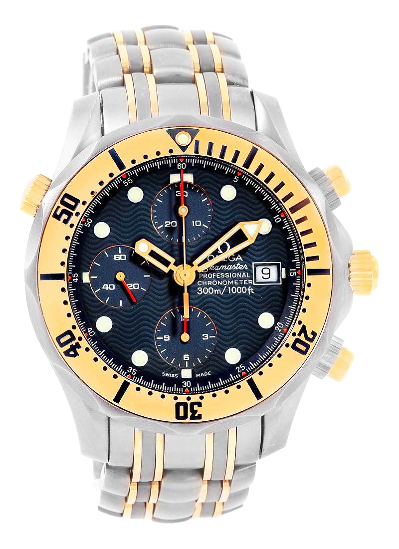 Omega Seamaster Diver 300M Chronograph Mens 41mm Automatic in 2-Tone