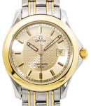 Seamaster 120M Mens 41mm Automatic in Steel with Yellow Gold Bezel on Steel and Yellow Gold Bracelet with Champagne Dial