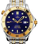 Seamaster 300M Quartz 41mm in Steel with Yellow Gold Bezel on Steel and Yellow Gold Bracelet with Blue Dial