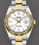 Datejust II - 41mm - Fluted Bezel on Oyster Bracelet White Stick Dial