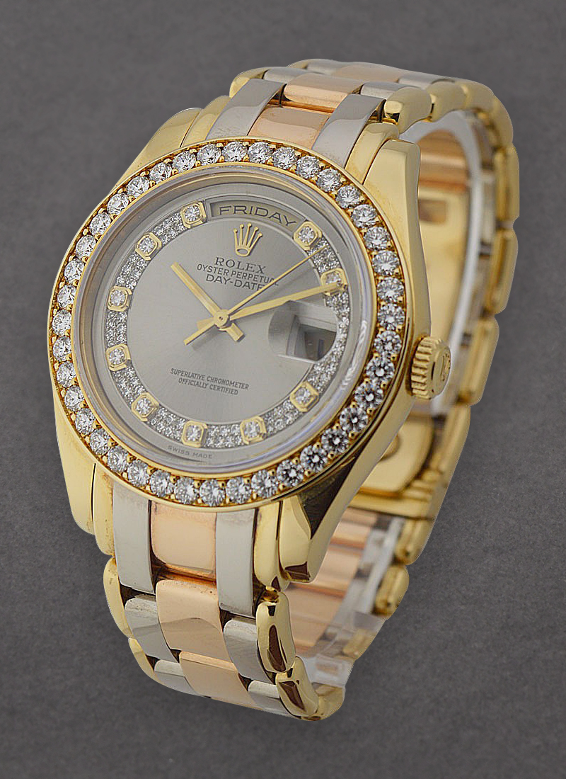 Pre-Owned Rolex Masterpiece Day Date with Yellow Gold with 40 Diamond Bezel