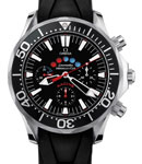 Seamaster Diver 300M Mens 44mm Automatic Racing in Steel On Black Rubber Strap with Black Dial