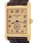 Gondolo 5109 Mens 43mm Mens Manual in Yellow Gold On Brown Alligator Strap with Champagne Arabic Dial