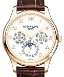 Perpetual Ref 5327R-001 Calendar in Rose Gold on Brown Alligator Leather Strap with Ivory Dial