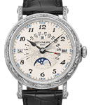 5160G Perpetual Calendar Retrograde in White Gold Black Alligator Strap with Opaline White Dial