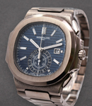 Nautilus 5976/1G 40th Anniversary in White Gold - Limited Edition of 1300 pcs. On White Gold Bracelet with Blue Dial