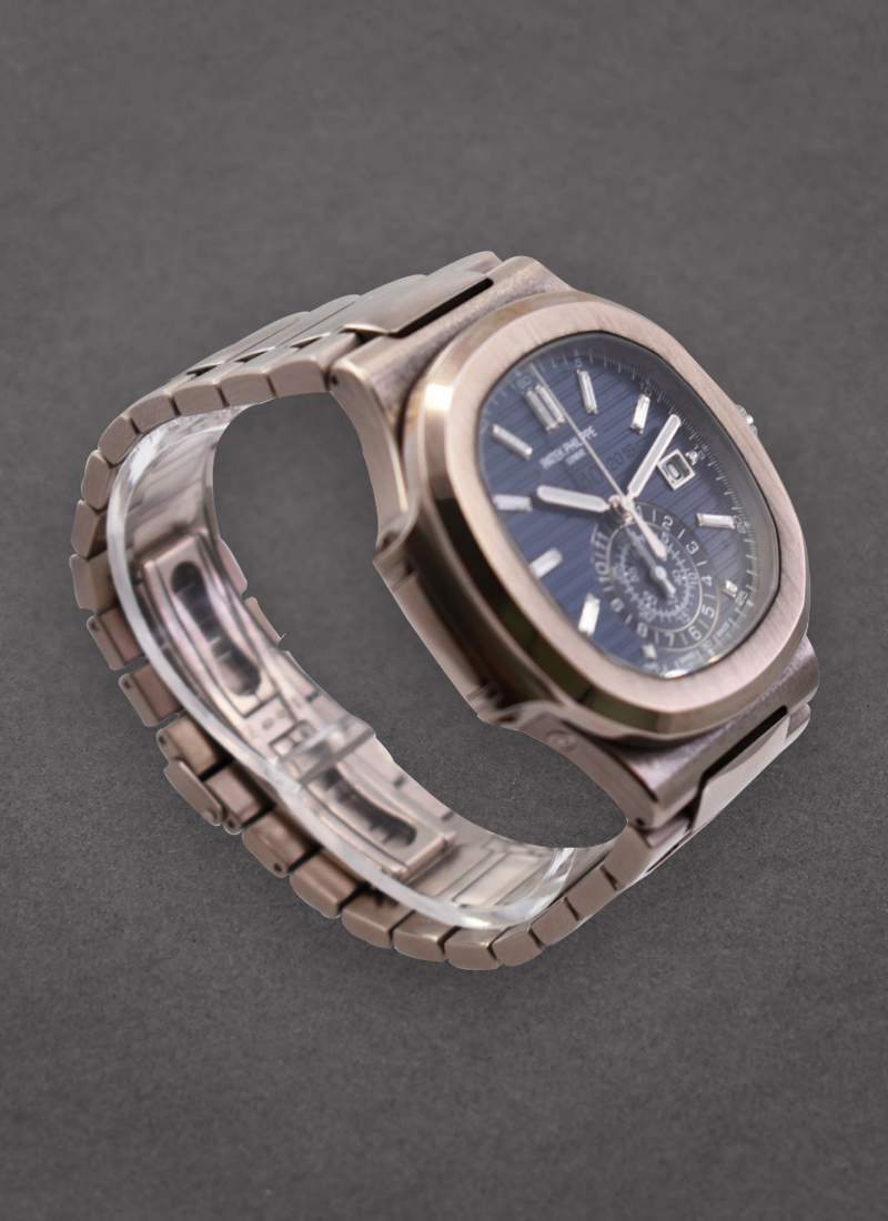 Nautilus 5976 1G 40th Anniversary in White Gold Limited Edition of 1300 pcs. On White Gold Bracelet with Blue Dial 5976 1G