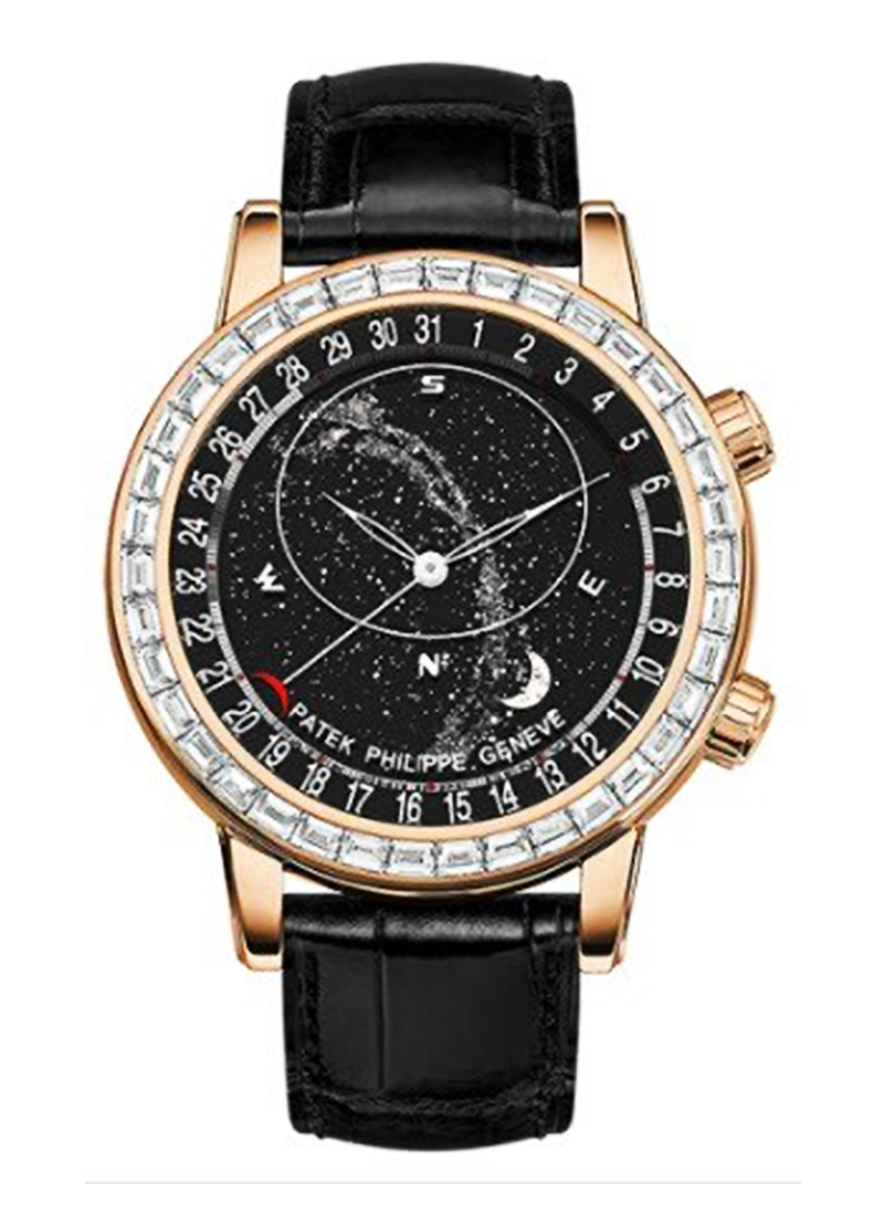 Patek Philippe Celestial 6104R 44mm Automatic in Rose Gold with Diamond Bezel
