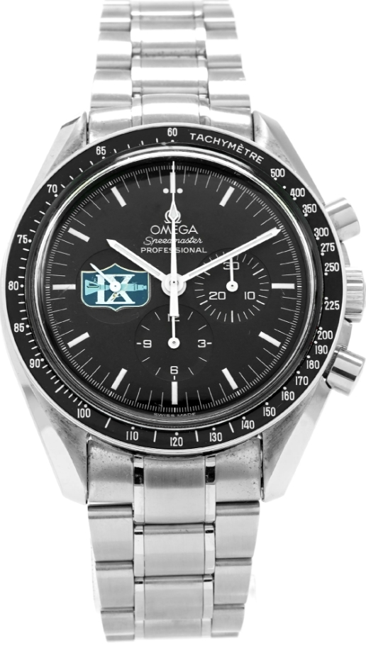 Speedmaster Professional Missions Gemini IX Mens 42mm Manual in Steel on Steel Bracelet with Black Dial