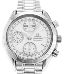 Speedmaster Day Date 38mm Automatic in Steel On Steel Bracelet with Silver Dial