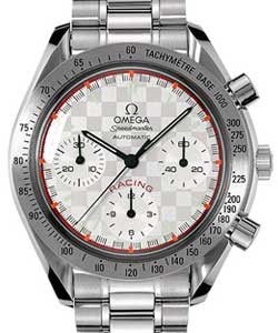 Speedmaster Racing Chronograph 36mm Automatic in Steel with Tachymetre Bezel on Steel Bracelet with Silver Checker Dial