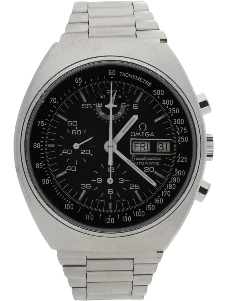 Speedmaster Mark 4.5 Mens 42mm Automatic in Steel On Steel Bracelet with Black Dial
