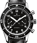 Pilot Chronometro Tipo CP-2 Mens 43mm Automatic in Steel On Black Leather Strap with Black Dial