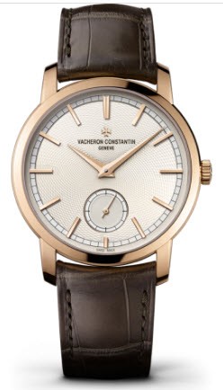 Traditionelle Small Seconds Boutique  38mm Mechanical Rose Gold On Strap with Guillochet Dial