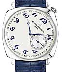 Historiques American 1921 Mens 40mm Manual in Platinum  On Black Alligator Strap with Silver Arabic Dial - Blue Markers
