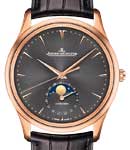 Master Ultra Thin Moon 39mm with Rose Gold on Brown Alligator Leather Strap with Slate Dial