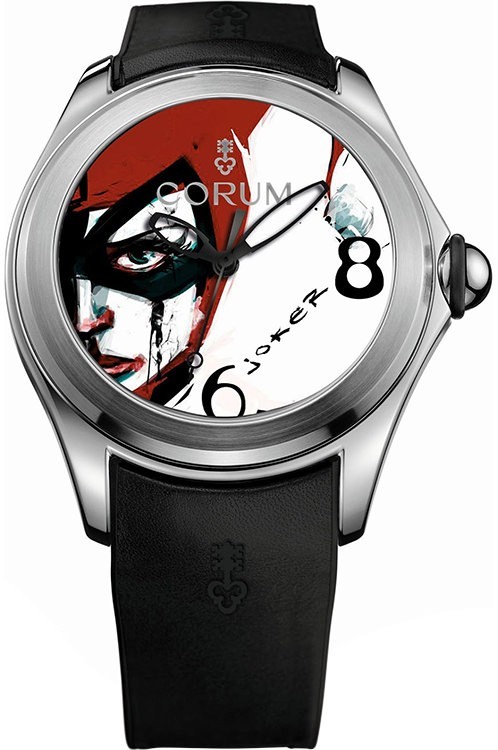 Bubble Joker Non-Chrono in Stainless Steel-New Version on Black Rubber Strap with Multicolor Dial only 88pcs made