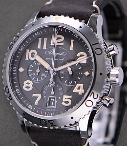 Type XXI Flyback on Steel on Leather Strap with Grey Dial