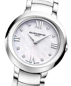 Promesse 30mm in Steel on Steel Bracelet with Mother of Pearl Dial