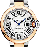 Ballon Bleu in Steel with Rose Gold Bezel on Steel and Rose Gold Bracelet with Silver Dial