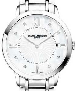 Classima 36mm in Steel on Steel Bracelet with Mother of Pearl Dial