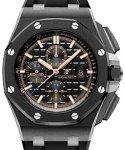 Royal Oak Offshore Chronograph in Ceramic on Black Rubber Strap with Black Dial