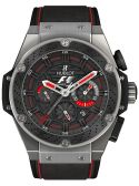 F1 King Power in Ceramic on Black Rubber Strap with Matte Black Dial