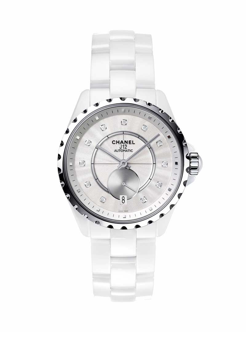 H4345 Chanel J 12 - White Medium Size No Diamonds